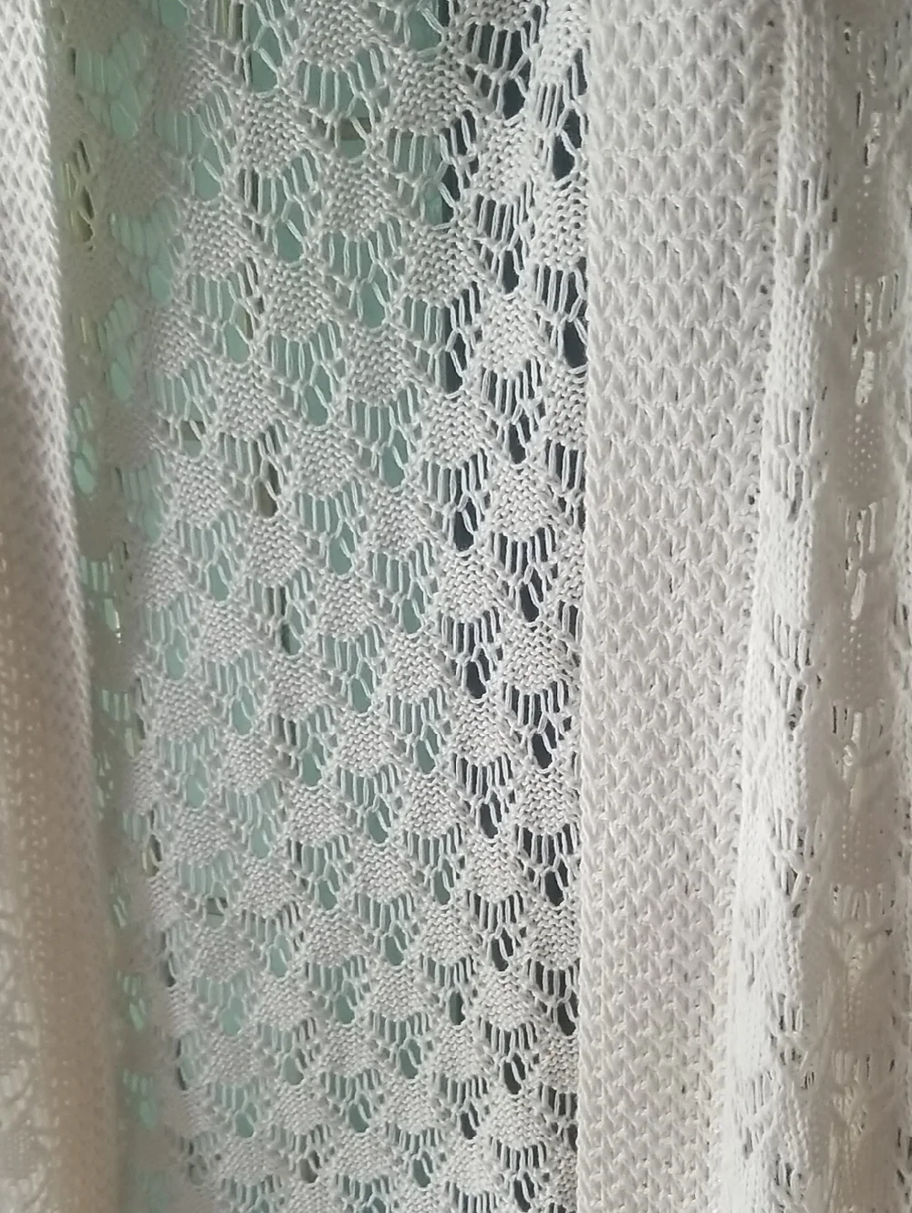 Lightweight Cream Open-Front Lace Cardigan - Picture 2 of 5
